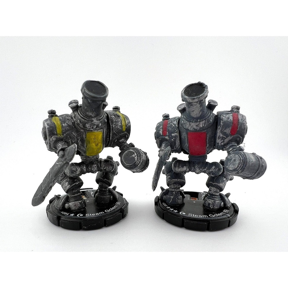 Mage Knight Steam Golem 56‎ & 69 Miniatures Lot WizKids Red Yellow